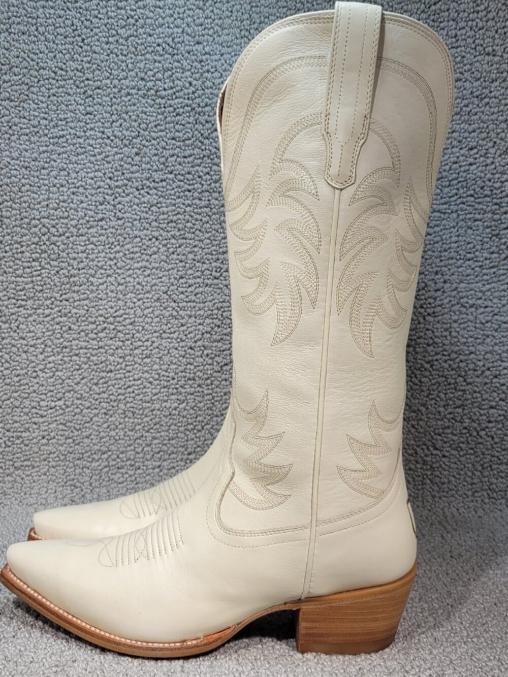 Tecovas The Annie Women's Size 10B Bone Cowhide Cowgirl Boots